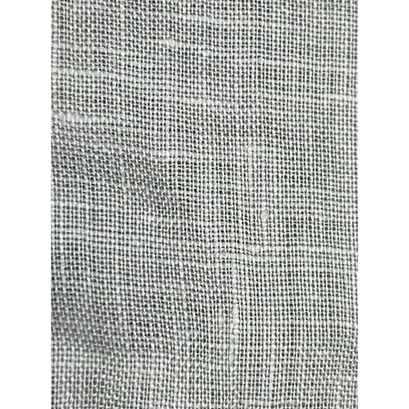 Chicos 100% Linen No Iron Floral Stamp Print Ink Blue 1.5 Button Up Blouse M 10 - Picture 4 of 9